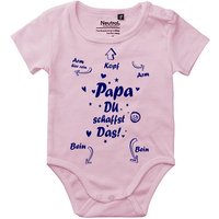 coole-fun-t-shirts Neugeborenen-Geschenkset Papa Du schaffst das - Baby Body Neugeborenes Strampler von coole-fun-t-shirts