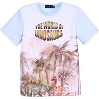 coolismo T-Shirt Print-Shirt für Jungen mit Dino-Motiv aus Baumwolle, Rundhalsauschnitt, Printmotiv von coolismo