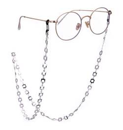Cooltime Brillenhalter, Metall, quadratisch, für Herren und Damen Schwarz/Silber von cooltime