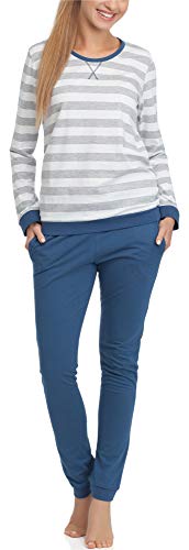cornette Damen Schlafanzug M4LL6 (Jeans, L) von cornette