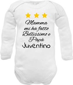 Lustiger Baby-Body mit Juventi-Aufdruck, Body Juventino, 3-6 Monate von corredino neonato