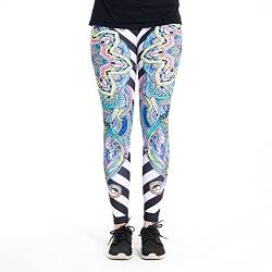 cosey - Bunte Bedruckte Mandala-Leggings (Einheitsgröße) - Design Psychedelic von cosey