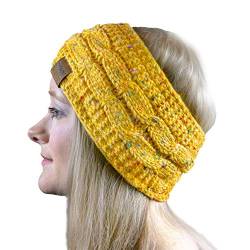 cosey Damen Gesprenkelt Gelb Winter-Stirnband, Einheitsgröße von cosey