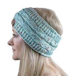 cosey Damen Gesprenkelt Hellblau Winter-Stirnband, Einheitsgröße von cosey
