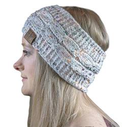cosey Damen Gesprenkelt Weiß Winter-Stirnband, Einheitsgröße von cosey