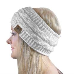 cosey Damen Weiß Winter-Stirnband, Einheitsgröße von cosey