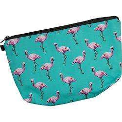 cosey Make-up Tasche, trendige Schminktasche und Kulturbeutel – Flamingo Türkis von cosey