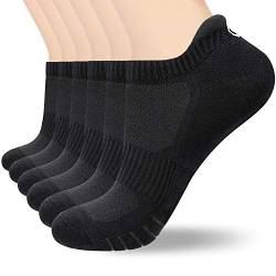 coskefy Sneaker Socken Herren 43-46, 6 Paar Socken Damen 35-38 39-42 47-50 Gepolsterte Laufsocken Baumwolle Sportsocken Atmungsaktiv, Unisex Schwarz Weiß Grau… von coskefy