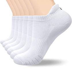 coskefy Sneaker Socken Herren 43-46, 6 Paar Socken Damen 35-38 39-42 47-50 Gepolsterte Laufsocken Baumwolle Sportsocken Atmungsaktiv, Unisex Schwarz Weiß Grau… von coskefy