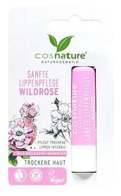 cosnature Sanfte Lippenpflege Wildrose, 4,8g von cosnature