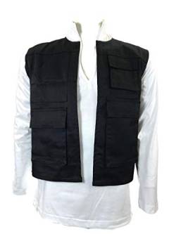 costumebase Han Solo ANH Schwarze Weste + Weißes Langarmhemd nur Kostüm (XL) von costumebase