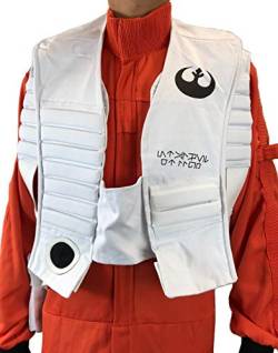 costumebase Resistance Rebel Pilot Doppelschicht X-Wing Weste Star Wars (2XL) Weiß von costumebase