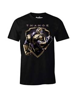 Avengers Herren T-Shirt Thanos Crest Endgame Marvel Baumwolle schwarz - S von cotton division