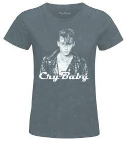 Cry Baby Damen WOCRYBATS007 t Shirt, Grau gewaschen, M von cotton division