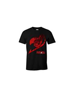 Fairy Tail Logo Männer T-Shirt schwarz S 100% Baumwolle Anime, Fan-Merch, TV-Serien von cotton division