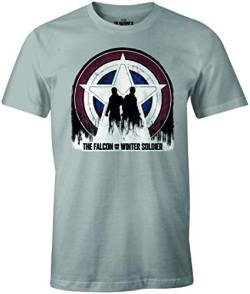 Marvel Herren-T-Shirt MEFALCOTS006, hellgrau, L von cotton division