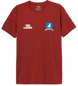 Ted Lasso « Badges » METEDLASTS011 T-Shirt Herren, Rot, Größe 3XL von cotton division