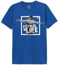 Ted Lasso « Futbol is Life » METEDLASTS006 T-Shirt Herren, königliche, Größe S von cotton division