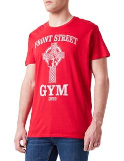 cotton division Herren Mecreedts001 T-Shirt, rot, L von cotton division