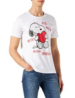 cotton division Herren Uxpeanuts002 T-Shirt, weiß, M von cotton division