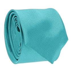 Feine einfarbige Krawatte – schmale und moderne Passform – 5 cm Spitze – Zubehör für Hemd für Hochzeit und Zeremonie Gr. One size, blau (bleu canard) von cravateSlim