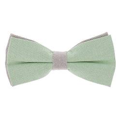 cravateSlim Fliege Pastell Grün und Taupe von cravateSlim