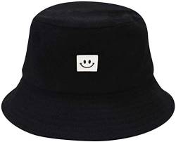 crazy bean Unisex Sonnenhut FischerhüTe Hip Hop Graffiti Fischerhut Bucket Hat Baumwolle Unisex Faltbar Anglerhut Strandhut FishermüTze Outdoor-Hut（Schwarz） von crazy bean