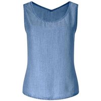 creation L T-Shirt CRéATION L Damen Top, jeansblau von creation L