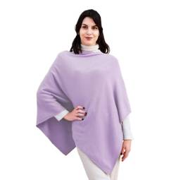 creazioni unique Poncho Damen Winter Elegant und Warm Made IN Italy - Mischung aus Wolle, Viskose und Cashmere Schal für Frauen - Strick Ponchos & Capes für Damen (Fuchsia) von creazioni unique