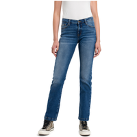 Cross Jeans Damen Jeans LAUREN - Bootcut - Blau - Mid Blue Scratched von cross jeans