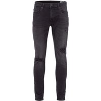 Cross Jeans Herren Jeans JIMI - Slim Tapered Fit - Schwarz - Black Used von cross jeans