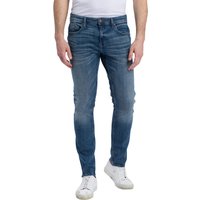 Cross Jeans Herren Jeans Jimi - Slim Tapered Fit - Blau - Dirty Blue von cross jeans