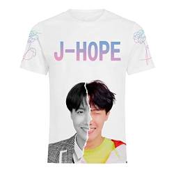 BTS Loveyourself T-Shirts,Weich Atmungsaktiv Drucken Komfort Tee,Suga Jin Jimin Jungkook Crewneck Sommer Kurzarm,d-2328,XL von cshsb