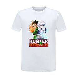 Hunter x Hunter Logo Herren T-Shirt Weiß Grau Schwarz,d-77,L von cshsb