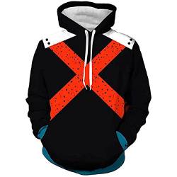 cshsb Herren Damen Kapuzenpullover Sweatshirt Hoodie Print Pulli Tops Jacke Pullovershirt Sweatjacke Outwear Oberteile My Hero Academia Boku no Hero Bakugou Katsuki Shoto Todoroki,Z,M-L von cshsb