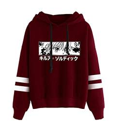 cshsb Hoodies Anime Hunter X Hunter Hoodie Killua BAKA Kapuzenpullover Streetswear Killua Pullover Sweatshirt Tops,U,3XL-4XL von cshsb