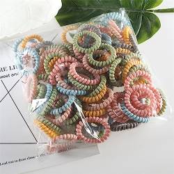 100 Stück Haargummi Haarseil Zubehör für Frauen Mädchen von cuhair
