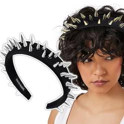 2 Stück Vintage handgefertigte Nieten-Hoops Stirnband für Frauen Mädchen Haarschmuck von cuhair