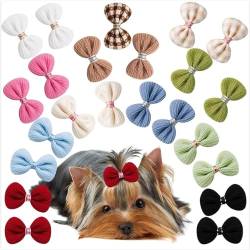 Haarnadeln für Haustiere, Hunde, einfarbig, Schleife, Haarnadel, Boutique, Haustierschleife, Haarschmuck, mehrfarbig, zottelig, 50 Stück von cuhair
