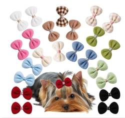 Hunde-Haarspangen mit Schleife, 5 cm, Farben, 5 cm, Haarschmuck für weibliche Hunde, handgefertigtes Haar-Accessoire, Schleife, Haustierpflege-Produkte, Yorkie-Haar-Accessoires von cuhair