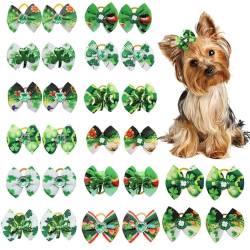 Niedliche Haarbänder für Hunde und Katzen, handgefertigt, für Weihnachten, Halloween, Hund, Katze, Grün, 50 Stück von cuhair