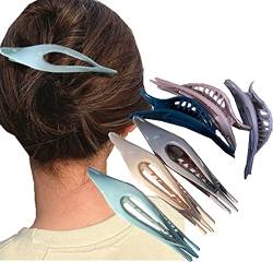 cuhair 6 Stück Große Haarklammer, Rutschfeste Kunststoff Damen haarklammern Claw Clip für Dickes Haar, Haar Klaue Klammern Für Frauen & Mädchen von cuhair