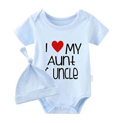 culbutomind Baby Zwillinge Strampler Body Junge Mädchen Ich Liebe Tanten Und Onkel Baby Geschenke Geburt Lustig Babykleidung(Tanten Und Onkel bu 6m) von culbutomind