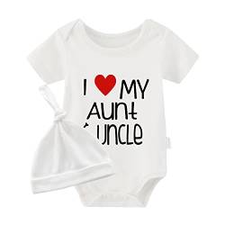 culbutomind Baby Zwillinge Strampler Body Junge Mädchen Ich Liebe Tanten Und Onkel Baby Geschenke Geburt Lustig Babykleidung(Tanten Und Onkel wh 3m) von culbutomind