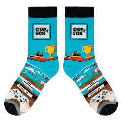Gaming Socken, Lustige Gamer-Socken mit Spielmotiv, Geschenke Für Gamer, Hochwertige Herren- und Damensocken, 41-44 von cup of sox