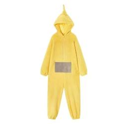 cutecool Halloween Overall Kostüm Onesie Pyjamas Unisex Tier One-Piece Kostüm Homewear Nachtwäsche Party-gelb-XL-Teletubbies von cutecool