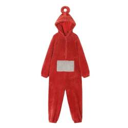 cutecool Halloween Overall Kostüm Onesie Pyjamas Unisex Tier One-Piece Kostüm Homewear Nachtwäsche Party-rot-m-Teletubbies von cutecool