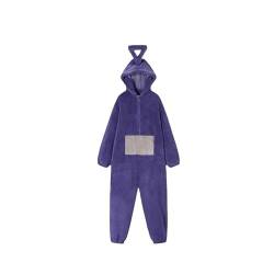 cutecool Pyjama Damen Warm Teletubbies Erwachsene Onesie Pyjamas Unisex Tier One-Piece Kostüm Cosplay Homewear Nachtwäsche Party-Lila-XL… von cutecool