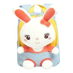 cypreason Bunny Doll Rucksack | Abnehmbare Kleinkind-Schultasche für Mädchen | Cartoon Kleinkind Schultasche, Plüschtier Mini Reisetasche für Baby Mädchen Jungen 2-6 Jahre alt von cypreason