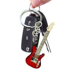 cypreason Gitarren-Schlüsselanhänger - Musik-Schlüsselanhänger aus Edelstahl, Rucksack-Dekoration | Gitarrenschlüssel-Anhänger, Gitarrenornament für Gitarristen, Geschenk von cypreason
